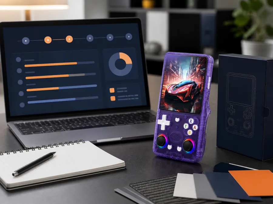 Company Handheld console project coordination and progress review
