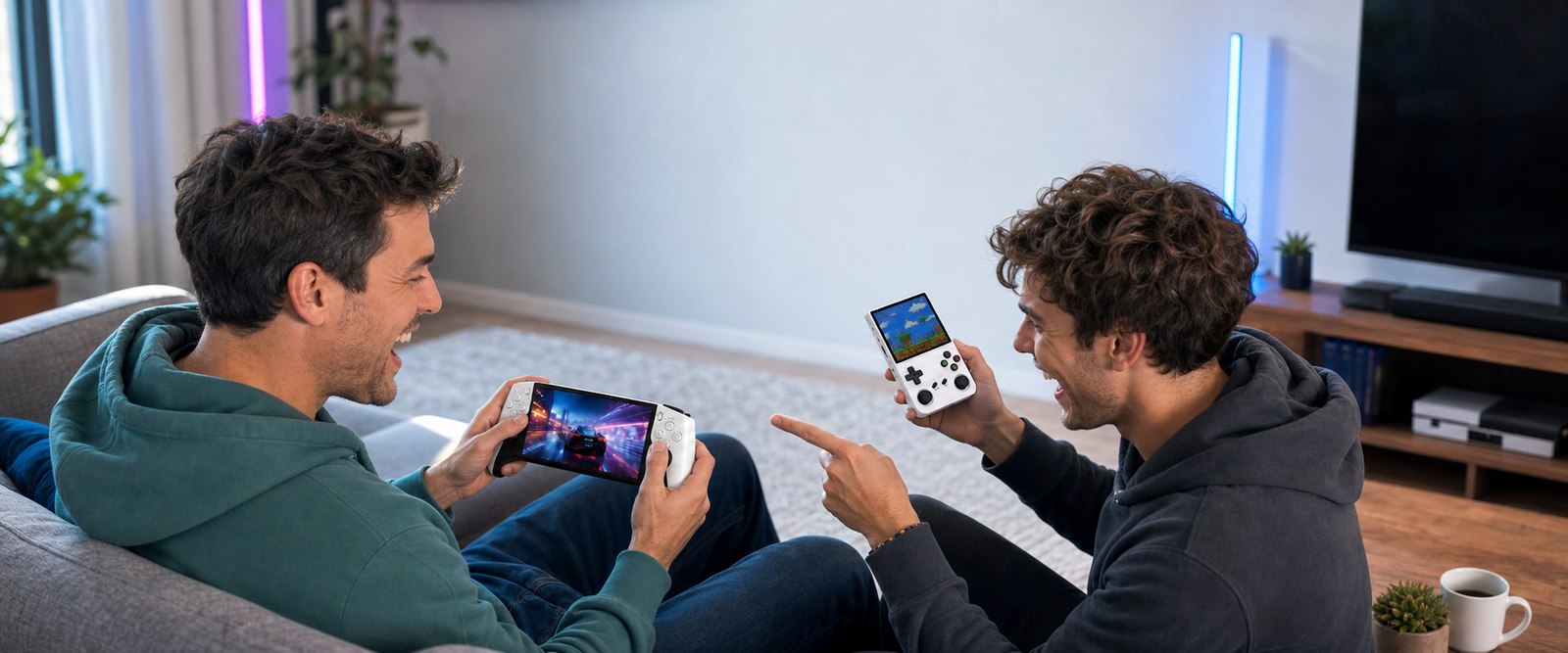 Friends gaming together