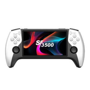SF3500 white and black horizontal handheld game console